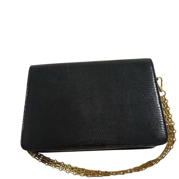Gucci Black and Gold Leather Clutch - Picture 4 of 15
